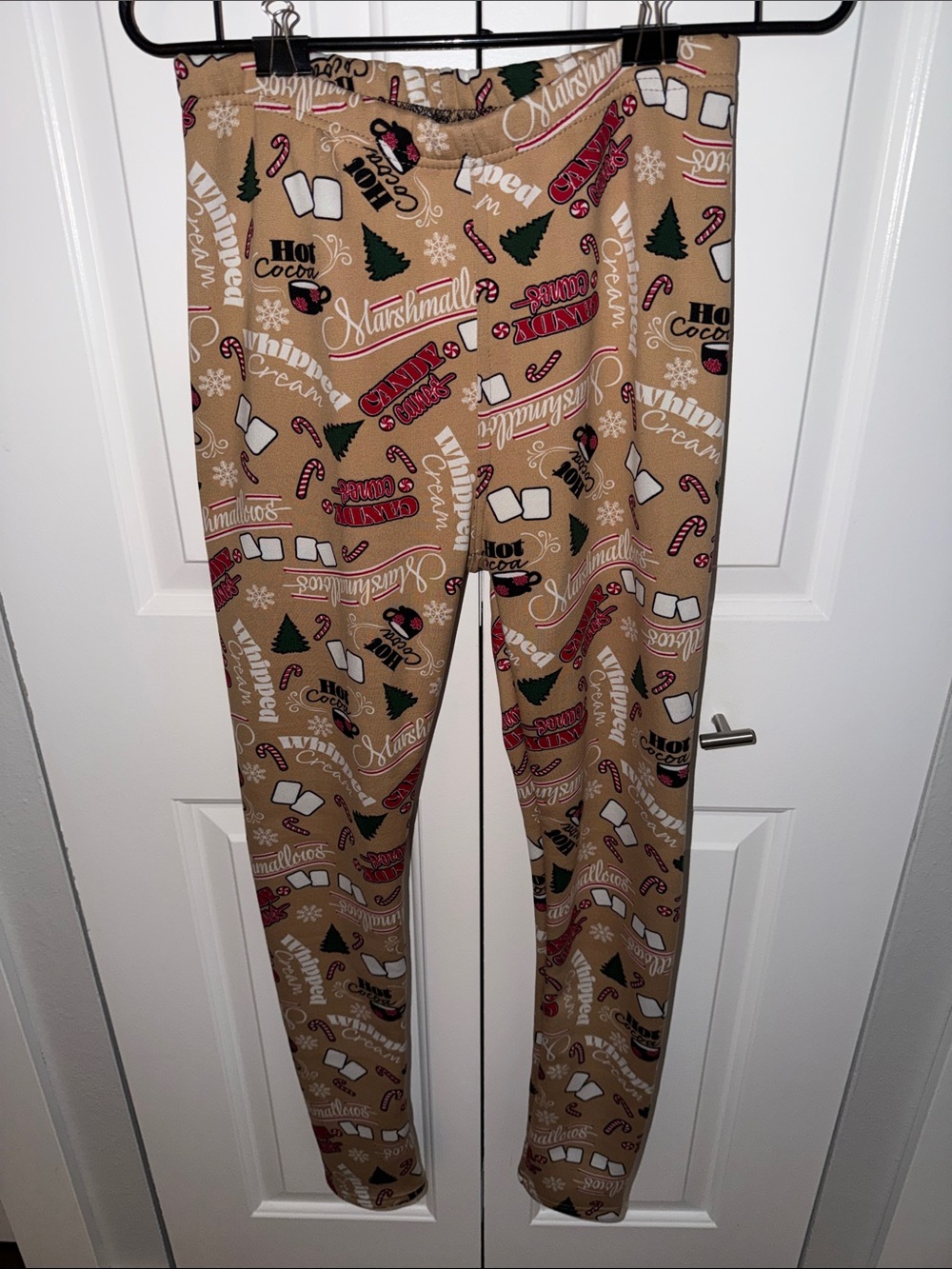 Just Cozy Hot Cocoa Holiday Print Fleece Lined Leggings